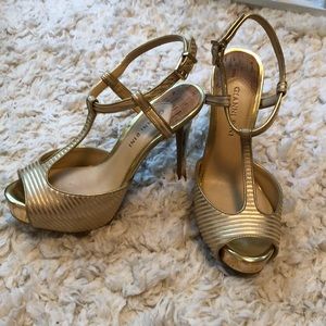 GIANNI BINI GOLD HEELS